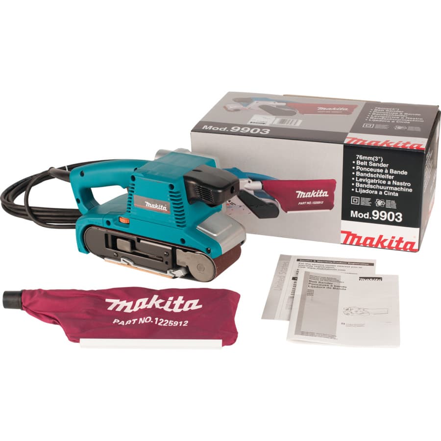 Makita Belt Sander Corded 8.8A Motor, Vacuum, - 9903, detail 5
