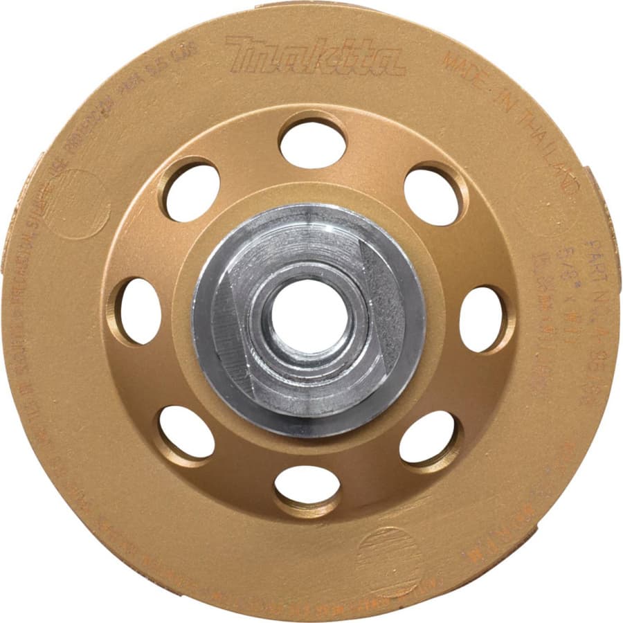 Makita 4-1/2" Low-Vibration 8 Segment Turbo Diamond Cup Wheel, detail 2