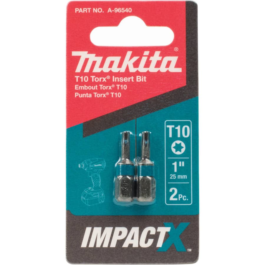 T10 x 1" ImpactX Torx Drive Insert Bit (2/Pack), detail 1