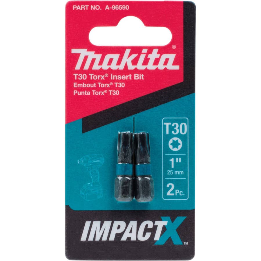 T30 x 1" ImpactX Torx Drive Insert Bit (2/Pack), detail 1