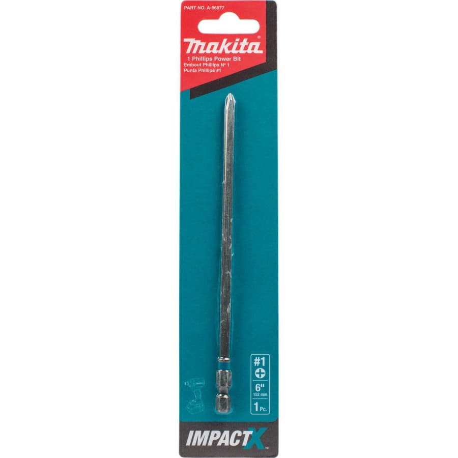 #1 x 6" ImpactX Phillips Drive Power Bit, detail 1