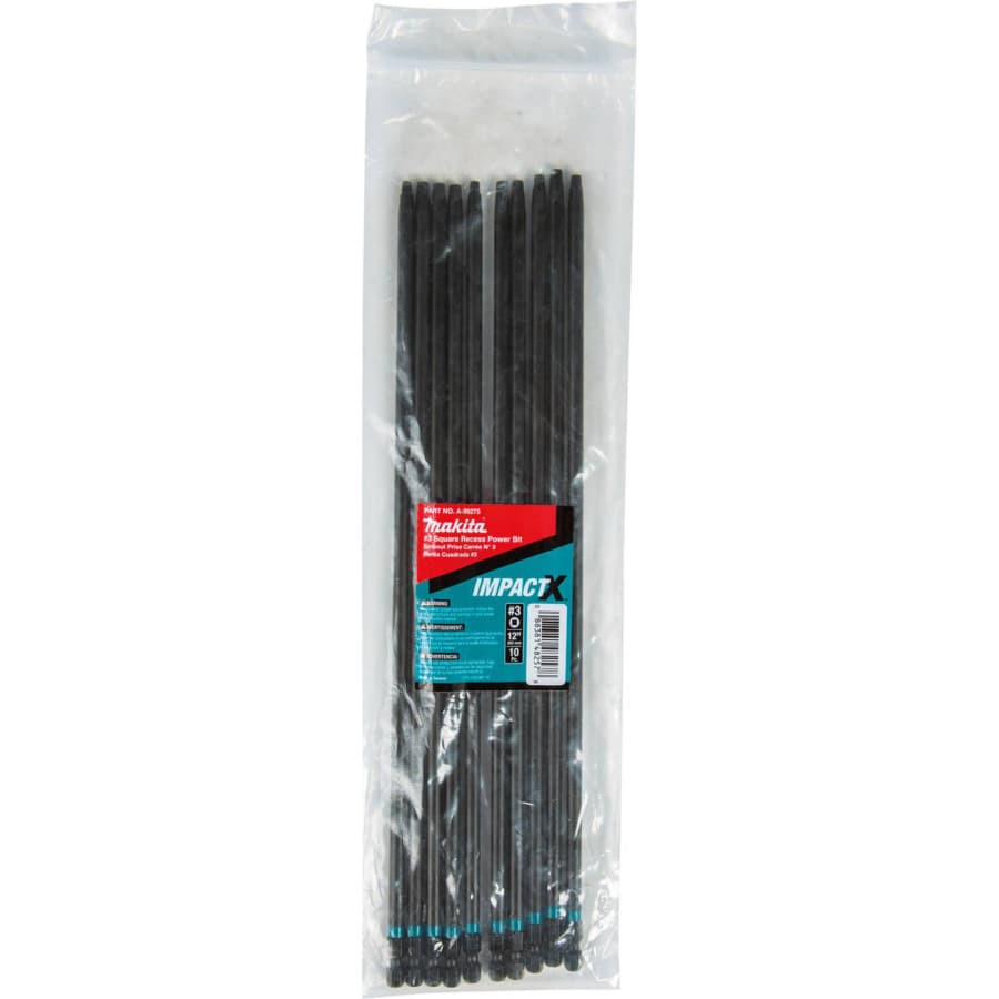 #3 x 12" ImpactX Square Drive Recess Power Bit (10/Pack), detail 1