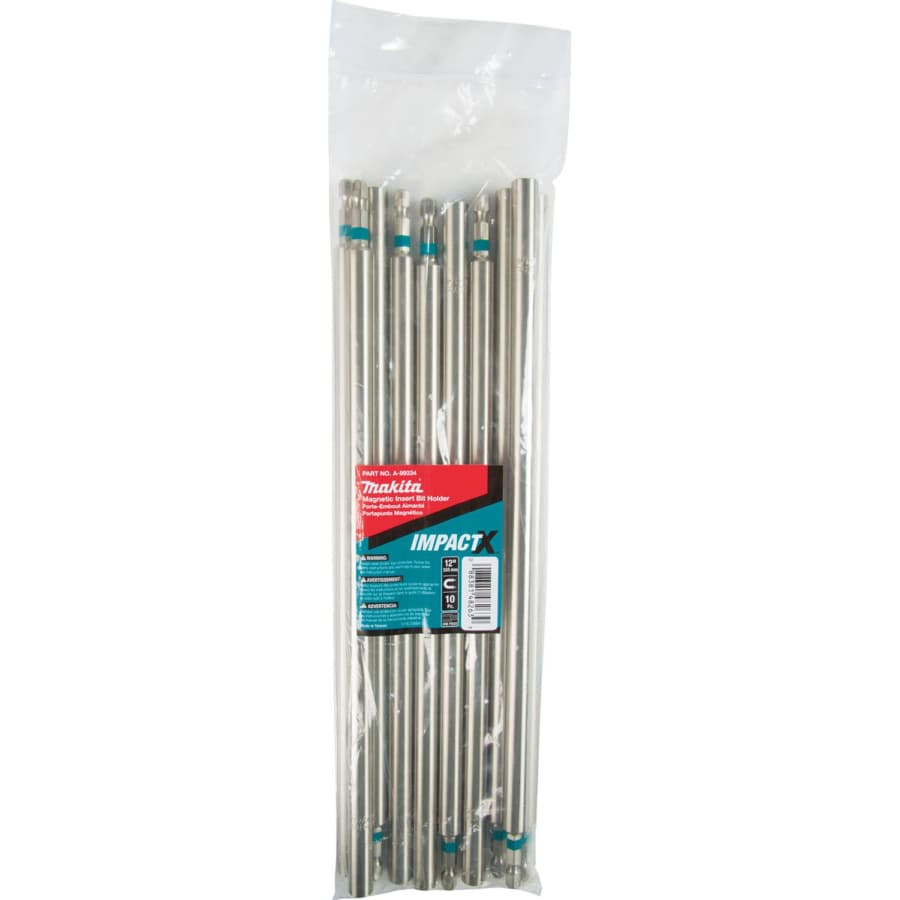 12" ImpactX One Piece Magnetic Insert Bit Holder, 1/4" Shank (10/Pack), detail 1