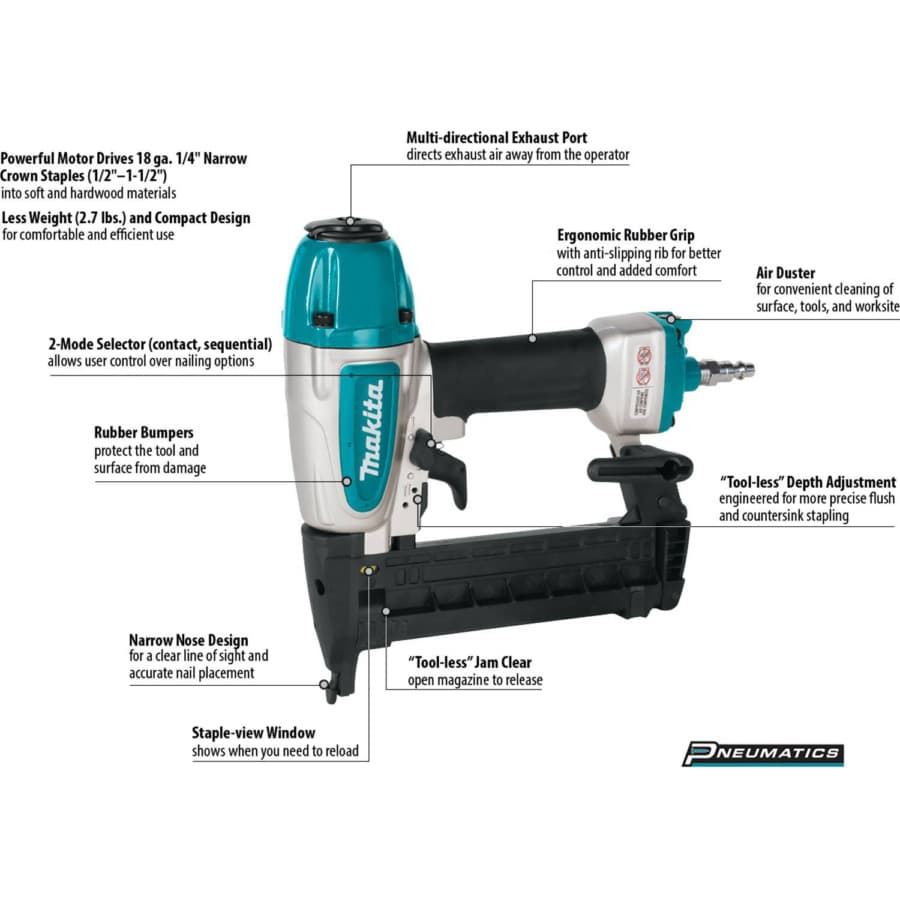 1/4" x 18 Gauge Narrow Crown Stapler, detail 4