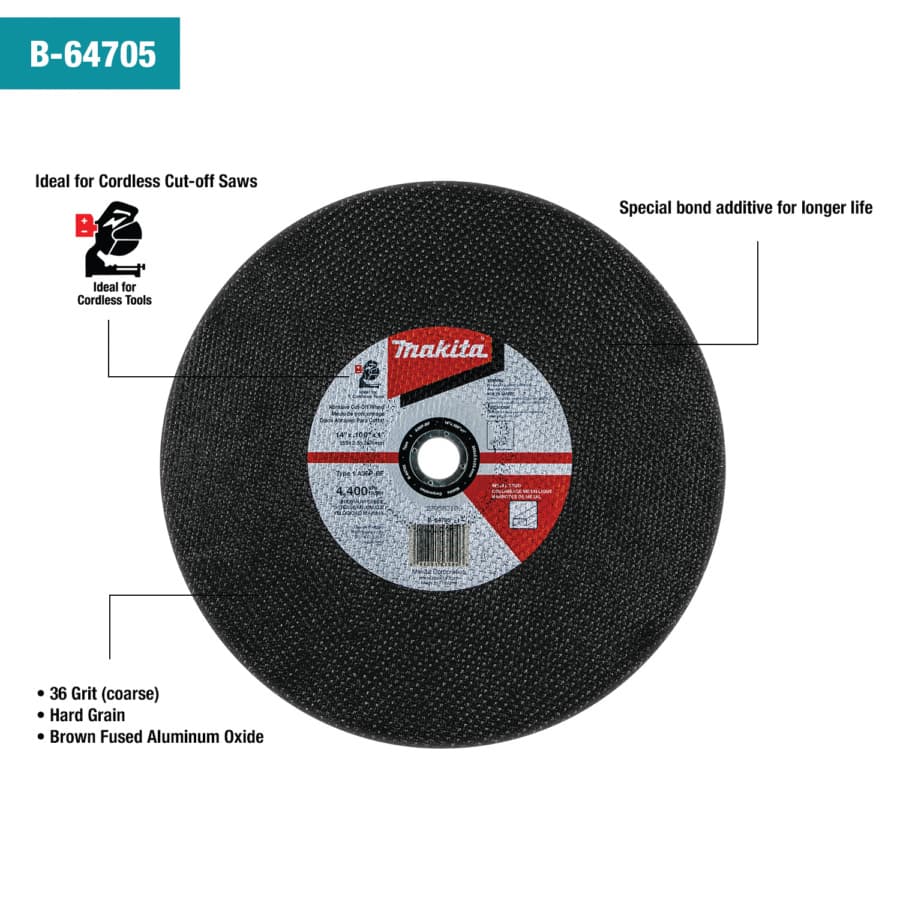 B-64705 14" Abrasive Cut-Off Wheel (5/Pack), detail 1