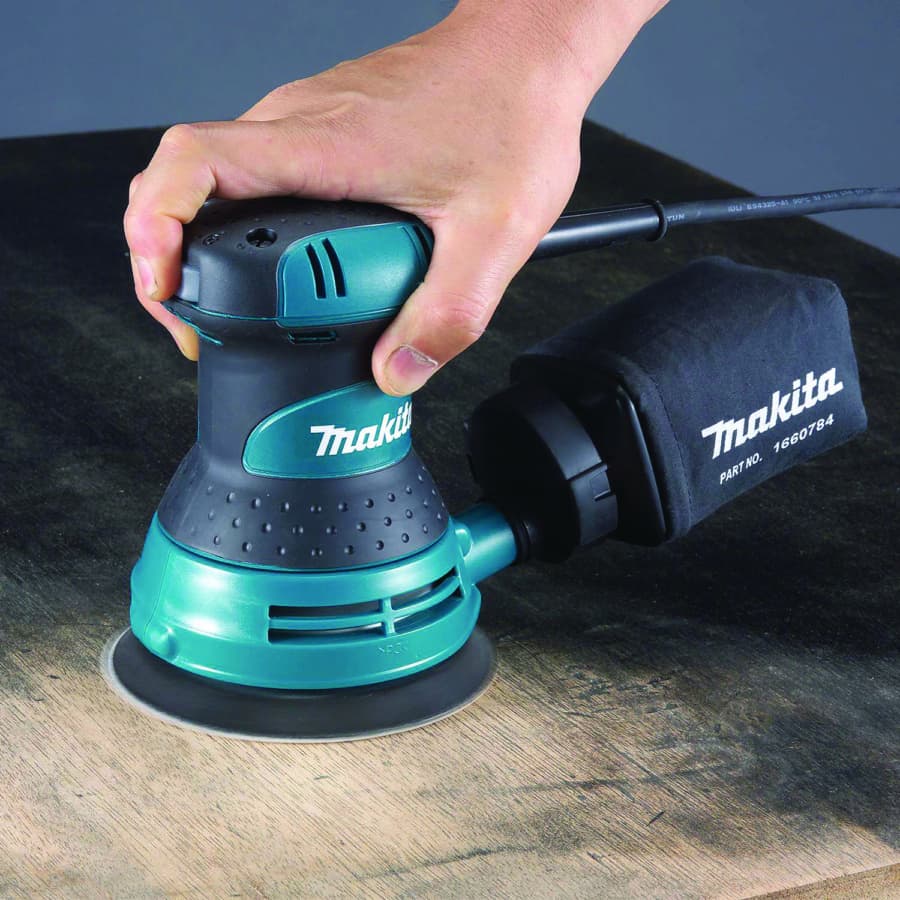 Makita Orbital Sander Corded 3A Motor with 5" Round Hook and Loop Pad, Vacuum, - BO5030K, detail 1