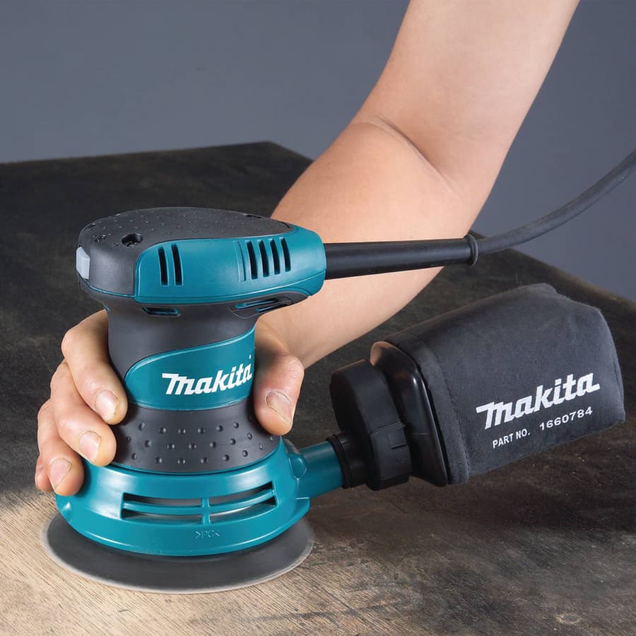 Makita Orbital Sander Corded 3A Motor with 5" Round Hook and Loop Pad, Vacuum, - BO5030K, detail 2