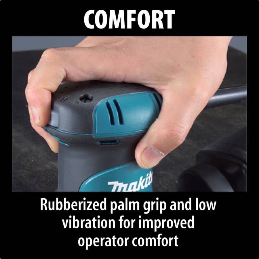 Makita Orbital Sander Corded 3A Motor with 5" Round Hook and Loop Pad, Vacuum, - BO5030K, detail 3