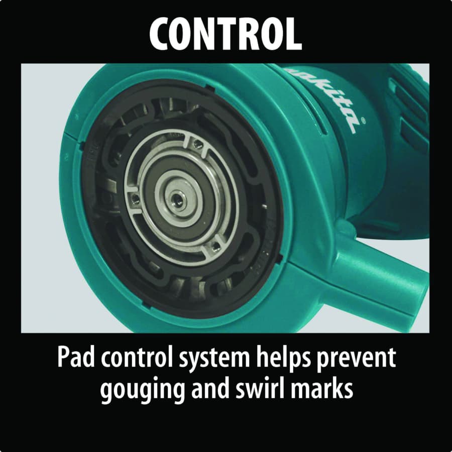 Makita Orbital Sander Corded 3A Motor with 5" Round Hook and Loop Pad, Vacuum, - BO5030K, detail 8
