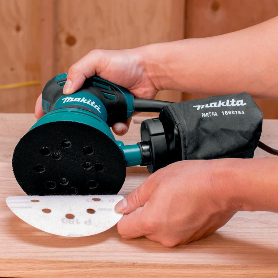 Makita Orbital Sander Corded 3A Motor with 5" Round Hook and Loop Pad, Vacuum, - BO5030K, detail 6