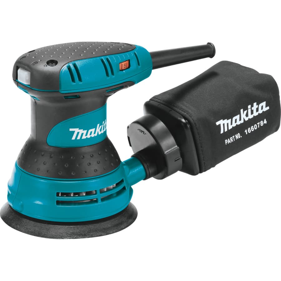 Makita Orbital Sander Corded 3A Motor with 5" Round Hook and Loop Pad, Vacuum, - BO5031K, detail 1