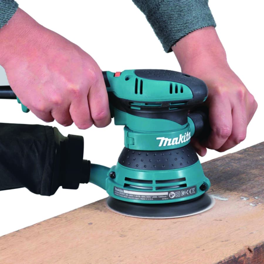Makita Orbital Sander Corded 3A Motor with 5" Round Hook and Loop Pad, Vacuum, - BO5041K, detail 1