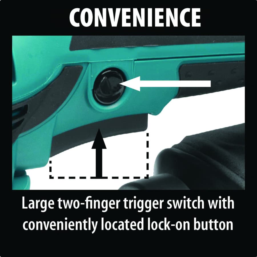 Makita Orbital Sander Corded 3A Motor with 5" Round Hook and Loop Pad, Vacuum, - BO5041K, detail 7