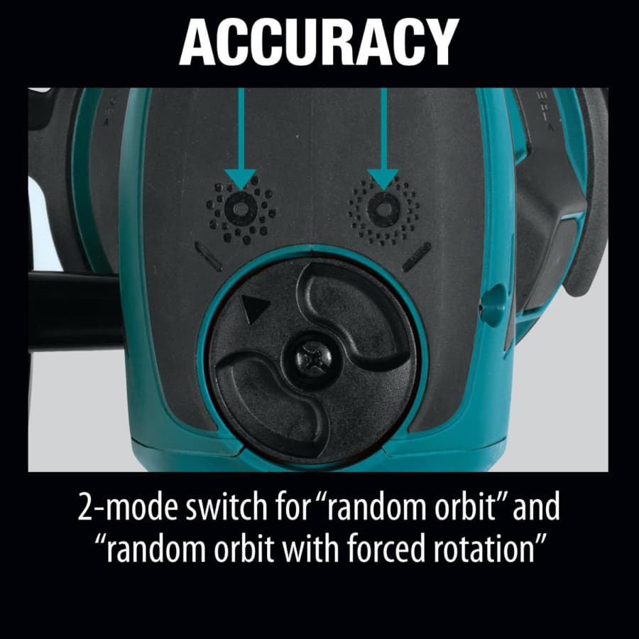 Makita Orbital Sander Corded 6.6A Motor with 6" Round Hook and Loop Pad, Vacuum, - BO6050J, detail 1