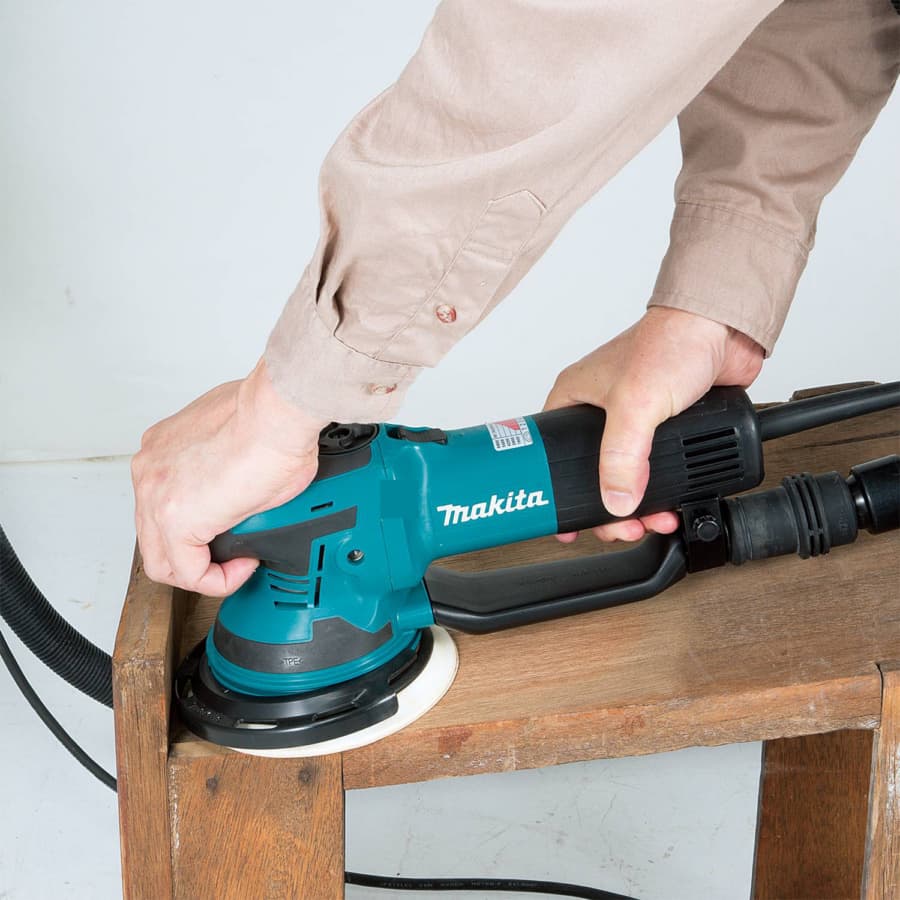 Makita Orbital Sander Corded 6.6A Motor with 6" Round Hook and Loop Pad, Vacuum, - BO6050J, detail 2