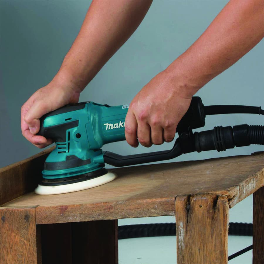 Makita Orbital Sander Corded 6.6A Motor with 6" Round Hook and Loop Pad, Vacuum, - BO6050J, detail 3