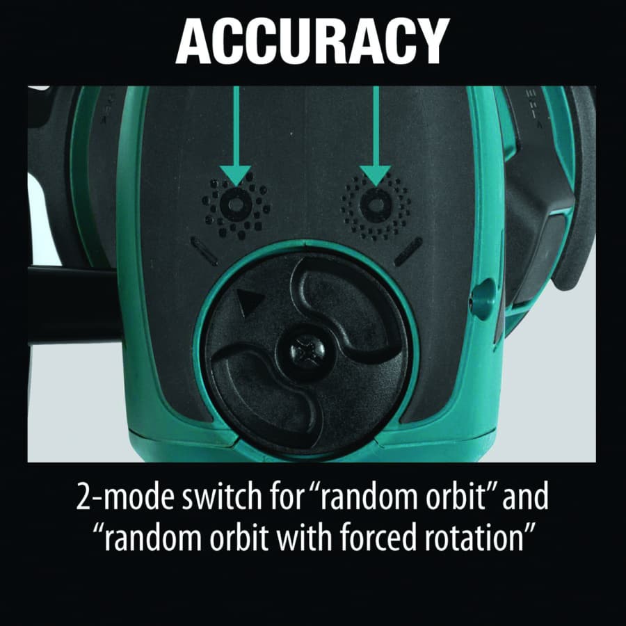 Makita Orbital Sander Corded 6.6A Motor with 6" Round Hook and Loop Pad, Vacuum, - BO6050J, detail 7