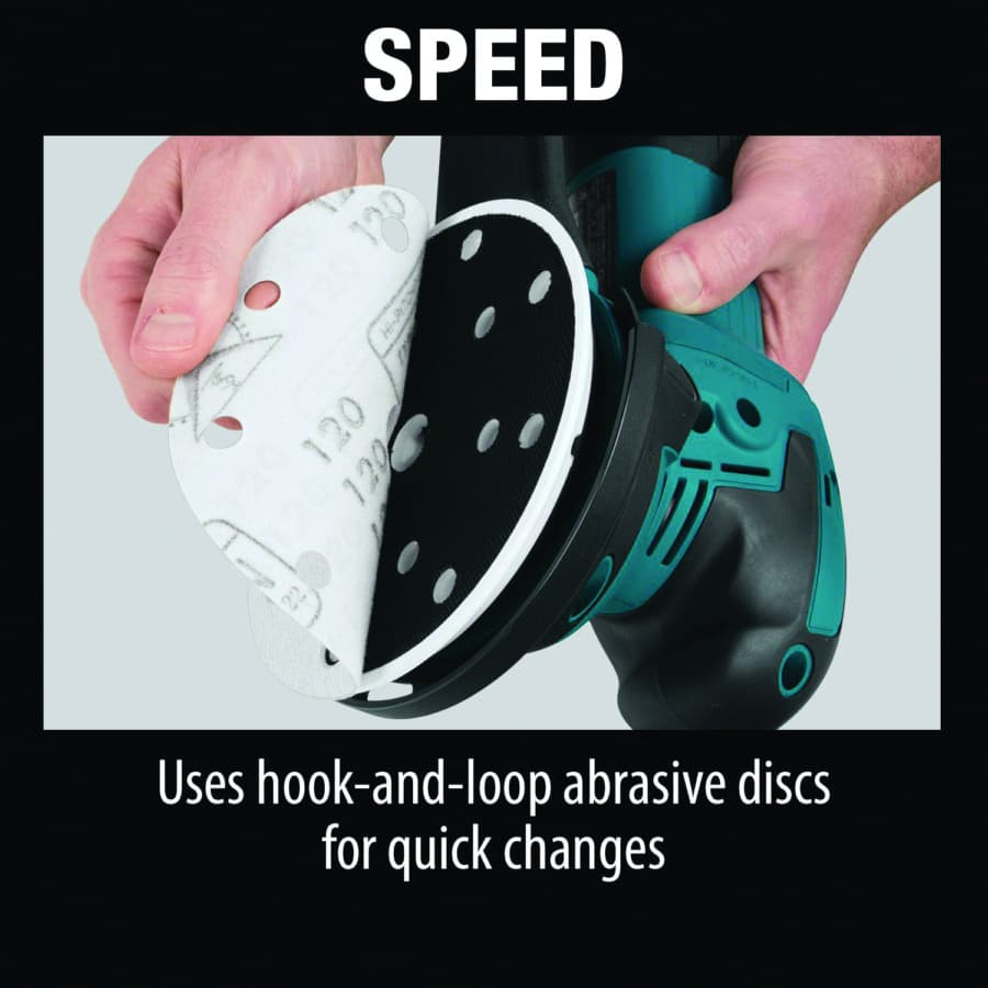 Makita Orbital Sander Corded 6.6A Motor with 6" Round Hook and Loop Pad, Vacuum, - BO6050J, detail 10