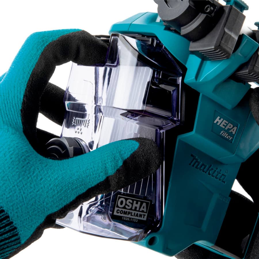Makita Dust Extractor Attachment with HEPA Filter Cleaning Mechanism for GRH10, detail 3