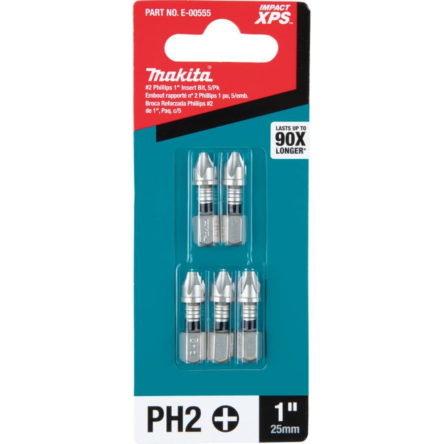 #2 x 1" Impact XPS Phillips Drive Insert Bit, 1/4" Shank (5/Pack), detail 1