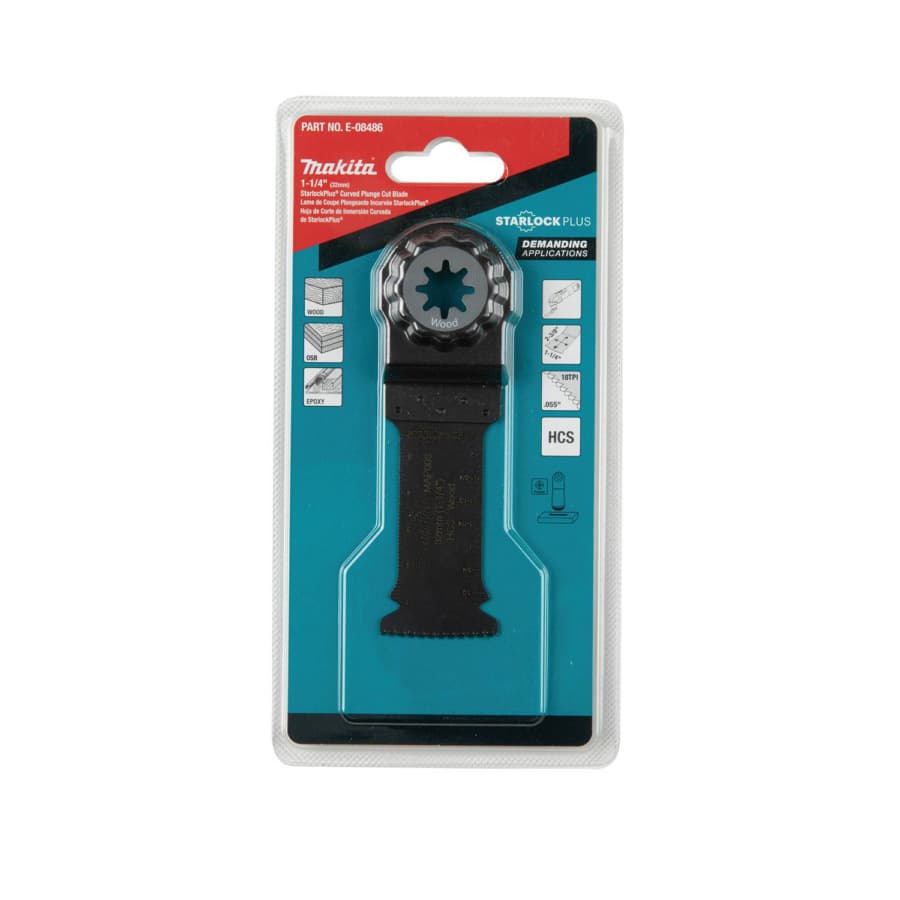 1-1/4" StarlockPlus Oscillating Multi-Tool High Carbon Steel Curved Plunge Cut Blade, detail 2