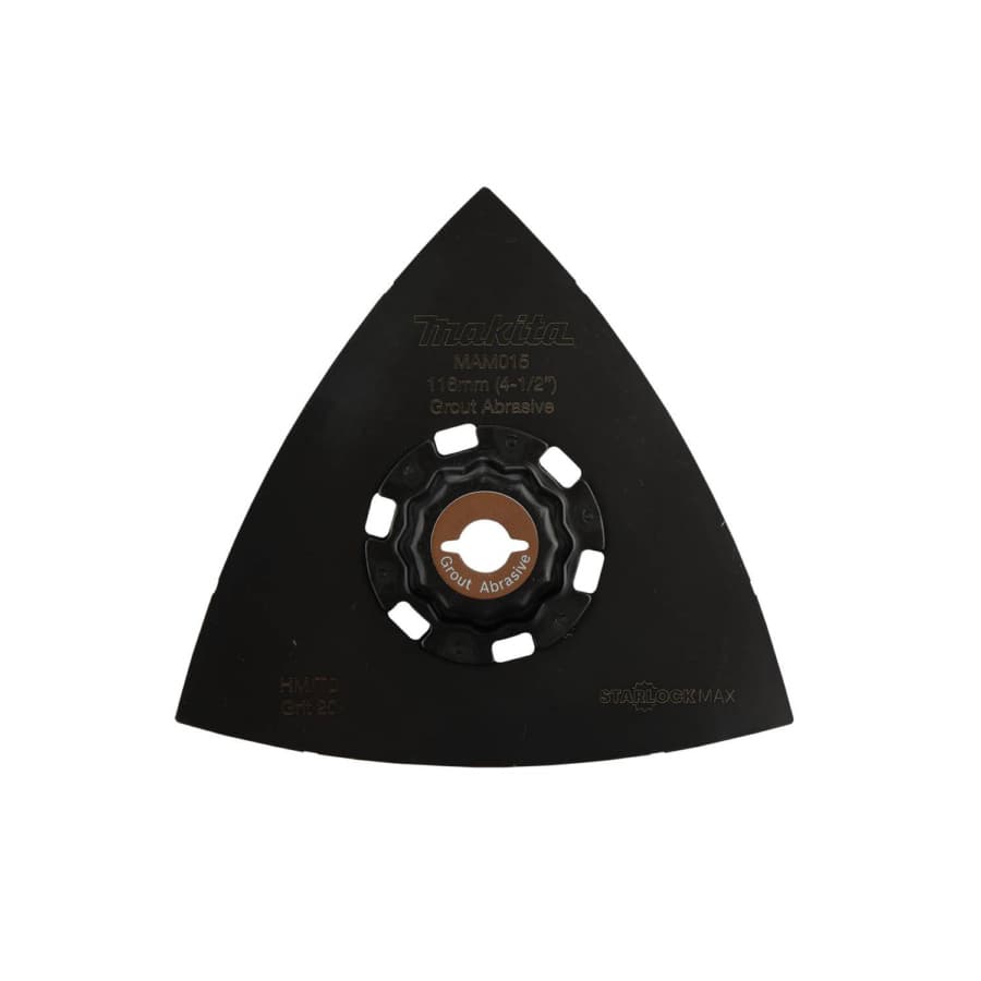 4-1/2" StarlockMax 20 Grit Oscillating Multi-Tool Tungsten Carbide Delta Triangle Sanding Pad, detail 1
