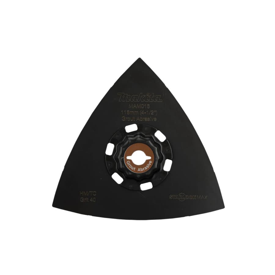 4-1/2" StarlockMax 100 Grit Oscillating Multi-Tool Tungsten Carbide Delta Triangle Sanding Pad, detail 1