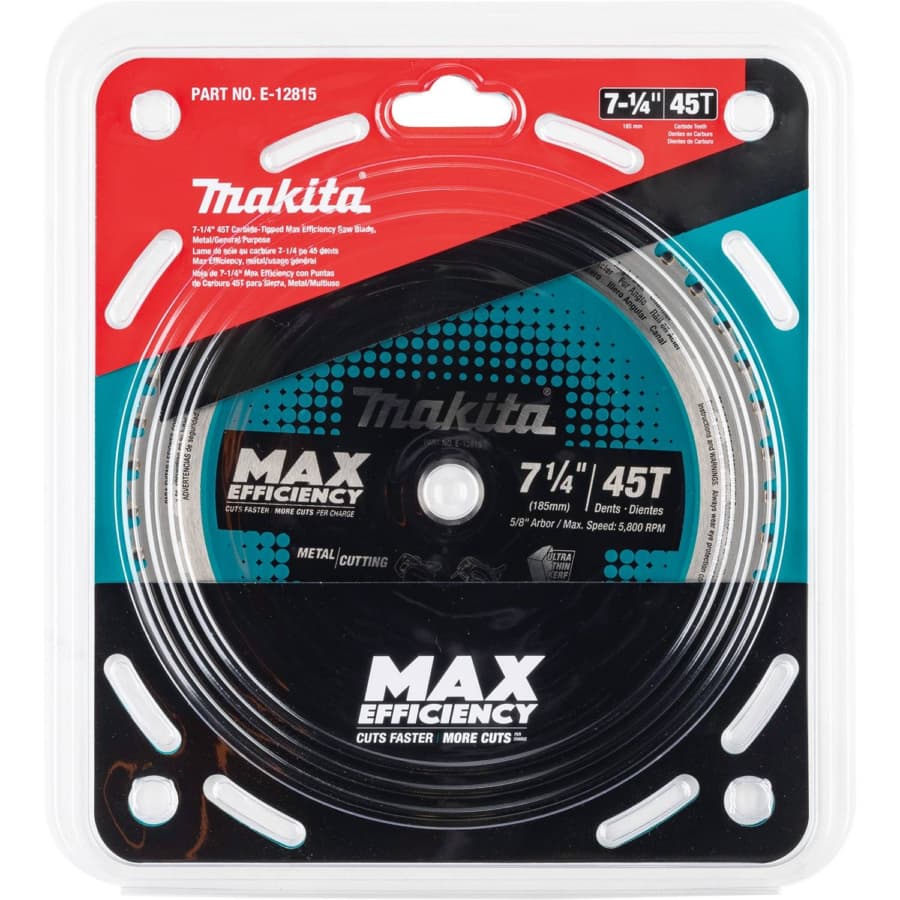 Makita 7-1/4" Diameter with 5/8" Arbor 45 Tooth Cut-Off / Crosscut Saw Blade, E-12815, detail 2