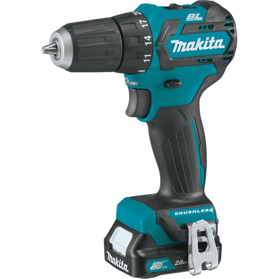 Makita Drill/Driver 3/8" Keyless Chuck 12V max CXT® Lithium-Ion Cordless Brushless Motor, 280 lbf.in of Torque, 2.0 Ah Battery Included - FD07R1, detail 1