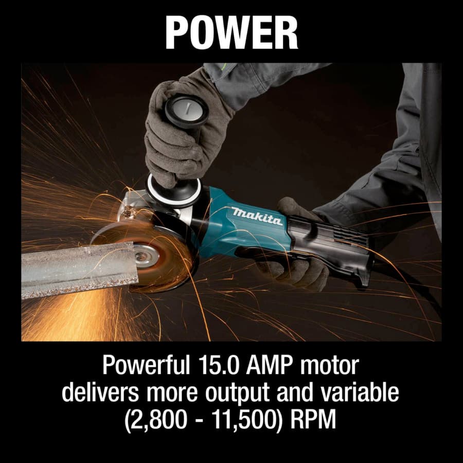 Makita 5" Angle Grinder SJS II Variable Speed Corded 15 Amp, 11500 rpm - GA5093, detail 7