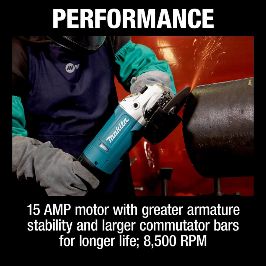 Makita 7" Angle Grinder Corded 15 Amp, 8500 rpm - GA7081, detail 9