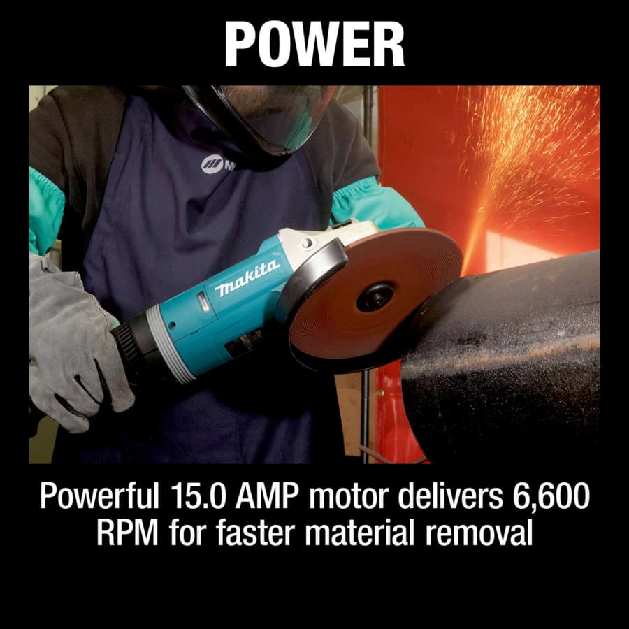 Makita 9" Angle Grinder Corded 15 Amp, 6600 rpm - GA9080, detail 4