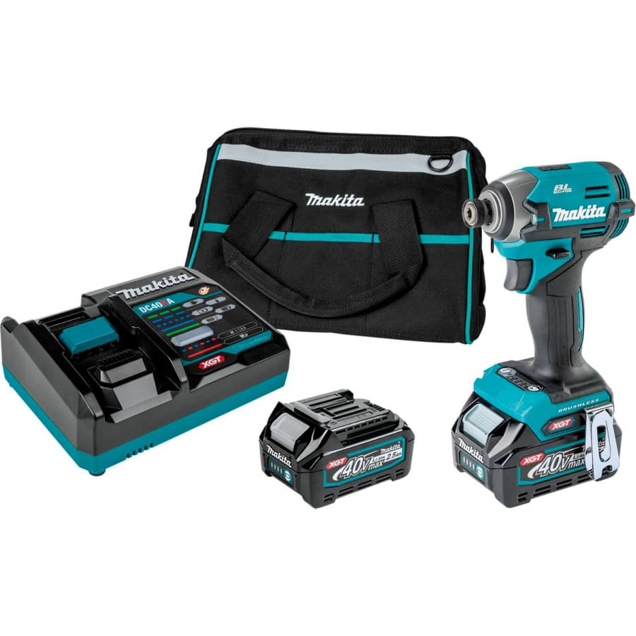 Makita Impact Driver 1/4" 40V max XGT® Lithium-Ion Cordless Brushless Motor, 1860 lbf.in of Torque, 2.5 Ah Battery Included - GDT02D, detail 8
