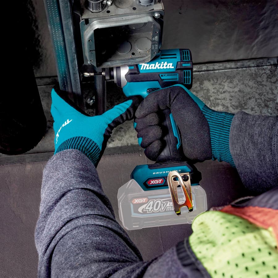 Makita Impact Driver 1/4" 40V max XGT® Lithium-Ion Cordless Brushless Motor, 1860 lbf.in of Torque, Bare Tool, GDT02Z, detail 4