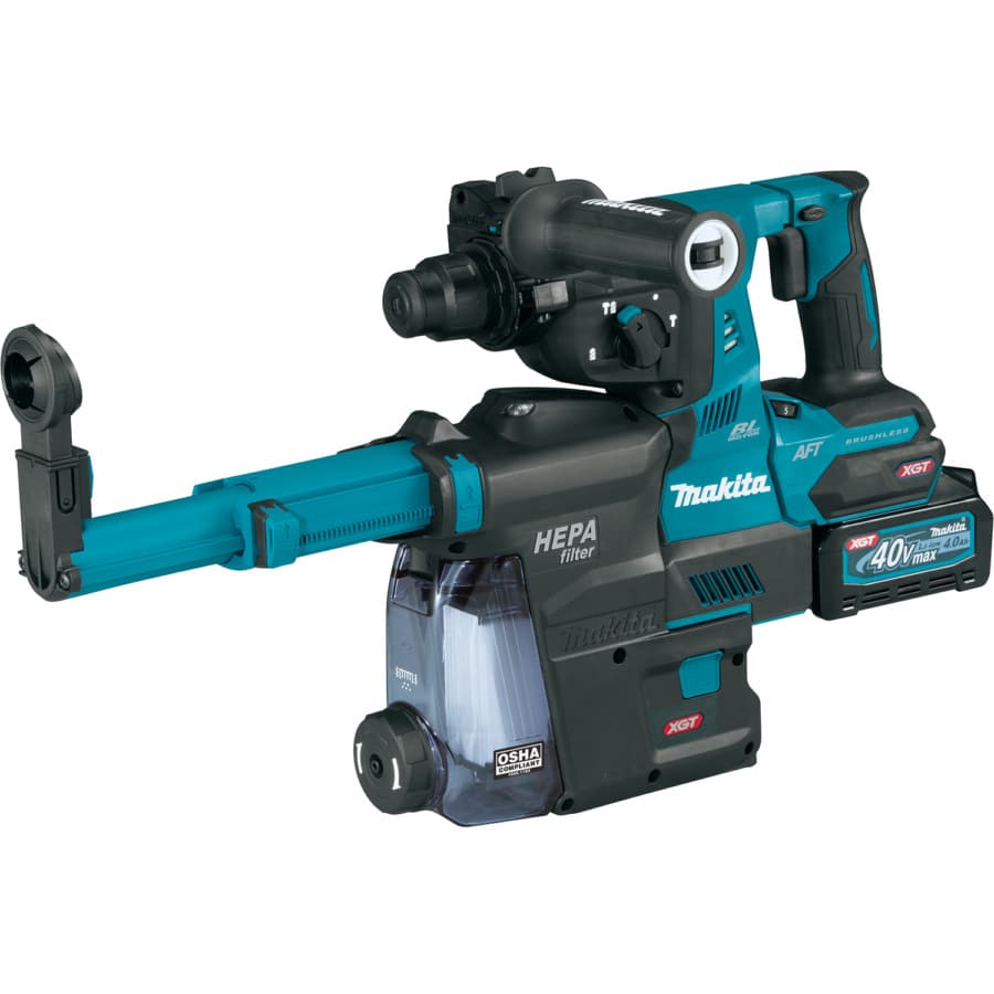 Makita SDS‑PLUS AVT Rotary Hammer 40V max XGT® Lithium-Ion Cordless Brushless Motor, Variable Speed, (1)4.0 Ah Battery Included, GRH01M1, detail 2