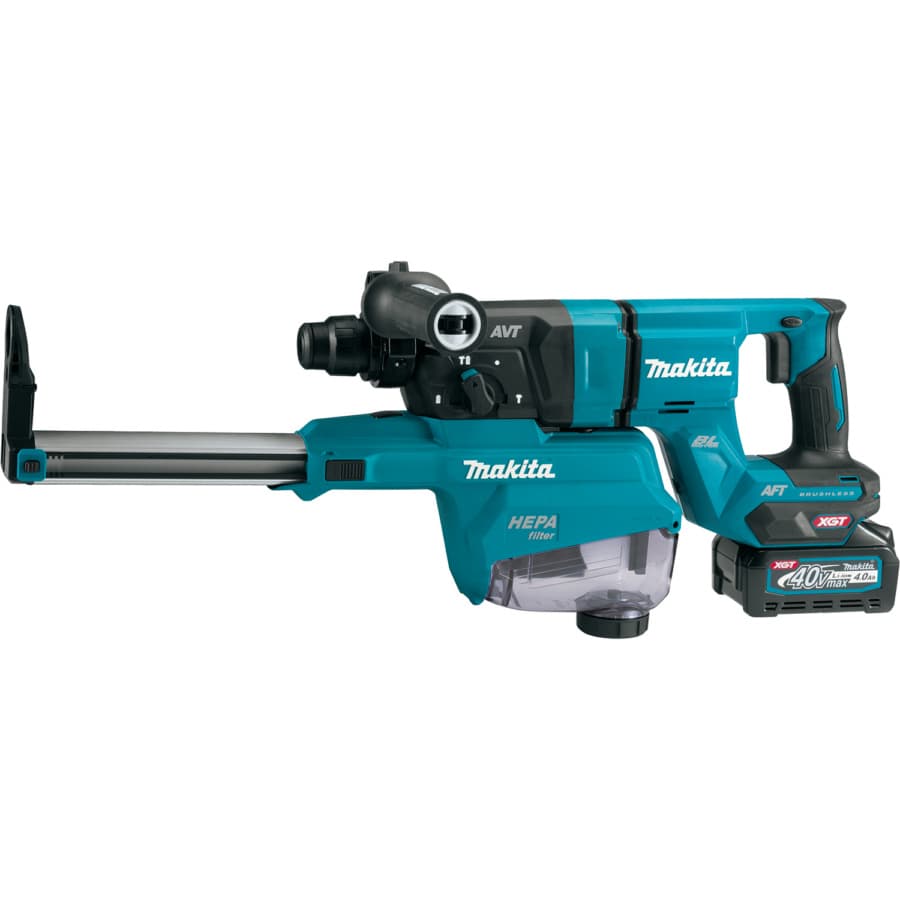Makita 40 V Max XGT Brushless 1-1/8" SDS-PLUS AVT D-Handle Rotary Hammer Kit with Dust Extractor/AFT/AWS Capable (4.0Ah), detail 1