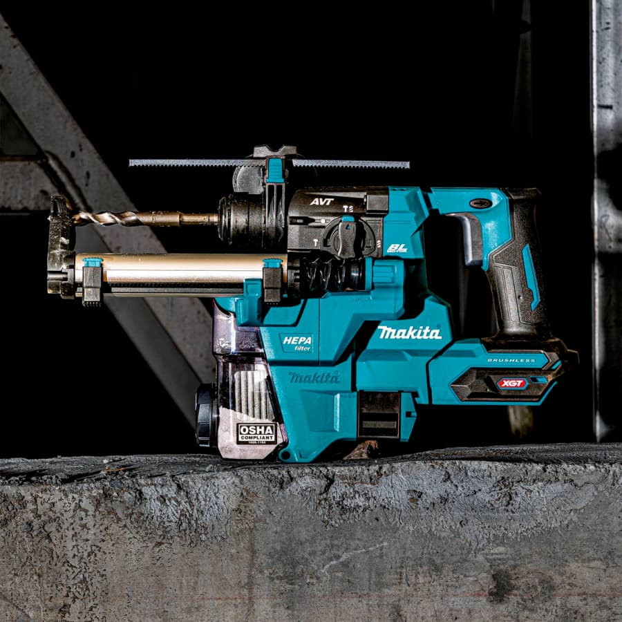 Makita 40 V Max XGT Brushless Cordless 13/16" SDS-PLUS AVT Rotary Hammer Kit with Dust Extractor/AFT/AWS Capable (2.5Ah), detail 4