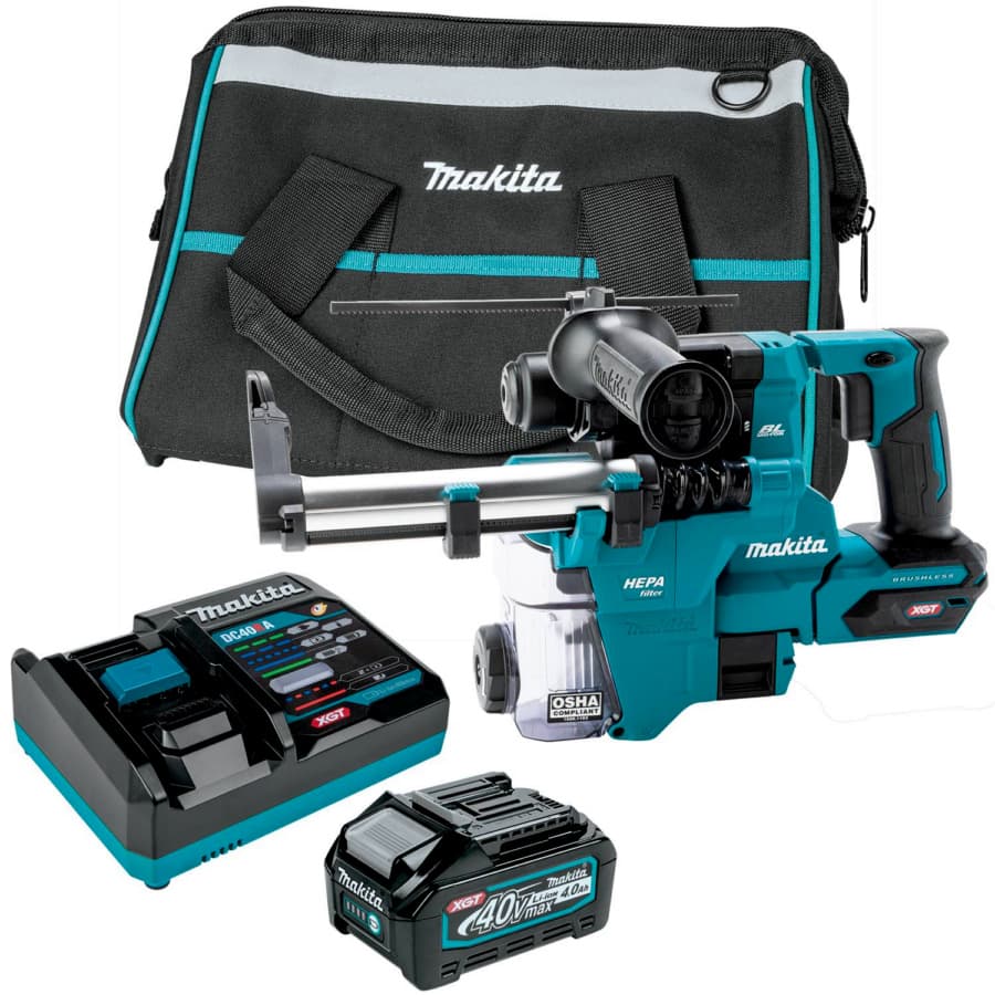 Makita 40 V Max XGT Brushless Cordless 13/16" SDS-PLUS AVT Rotary Hammer Kit with Dust Extractor/AFT/AWS Capable (2.5Ah), detail 5