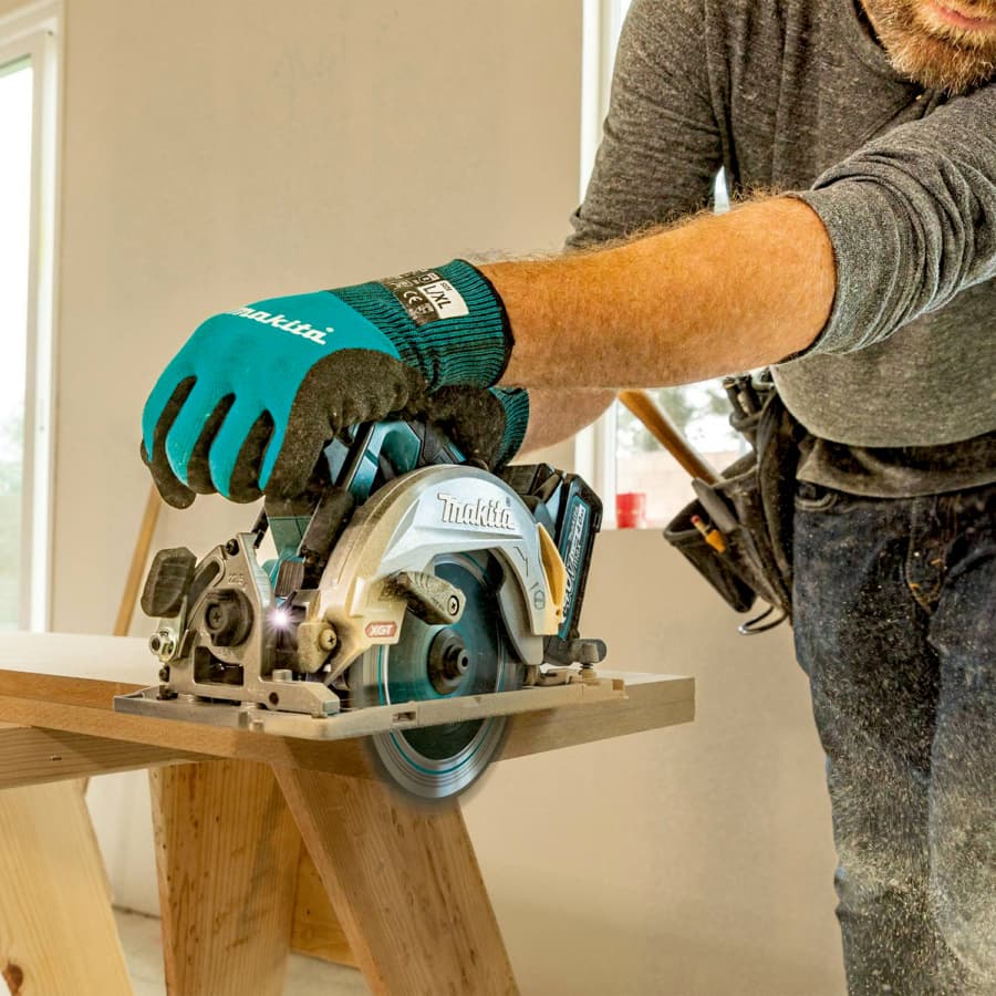 Makita 6-1/2" Circular Saw 5/8" Arbor with 40V max XGT® Lithium-Ion Cordless Brushless Motor, 40 Ah Battery Included, Top handle, GSH05M1, detail 5