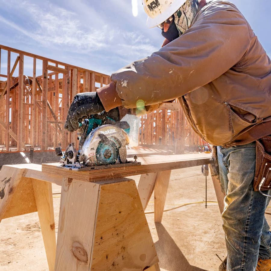 Makita 6-1/2" Circular Saw 5/8" Arbor with 40V max XGT® Lithium-Ion Cordless Brushless Motor, Bare Tool, Top handle, GSH05Z, detail 4