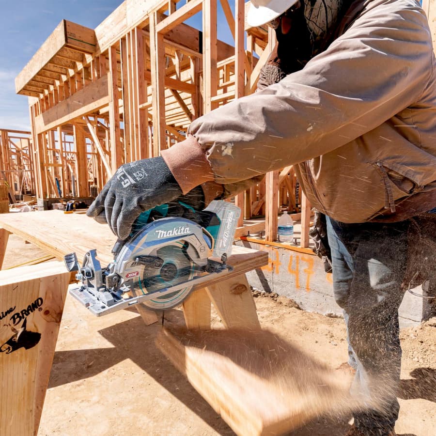 Makita 6-1/2" Circular Saw 5/8" Arbor with 40V max XGT® Lithium-Ion Cordless Brushless Motor, Bare Tool, Top handle, GSH05Z, detail 5