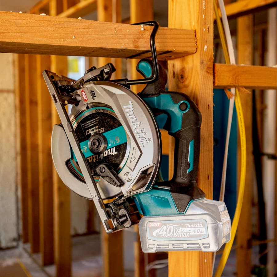 Makita 6-1/2" Circular Saw 5/8" Arbor with 40V max XGT® Lithium-Ion Cordless Brushless Motor, Bare Tool, Top handle, GSH05Z, detail 11