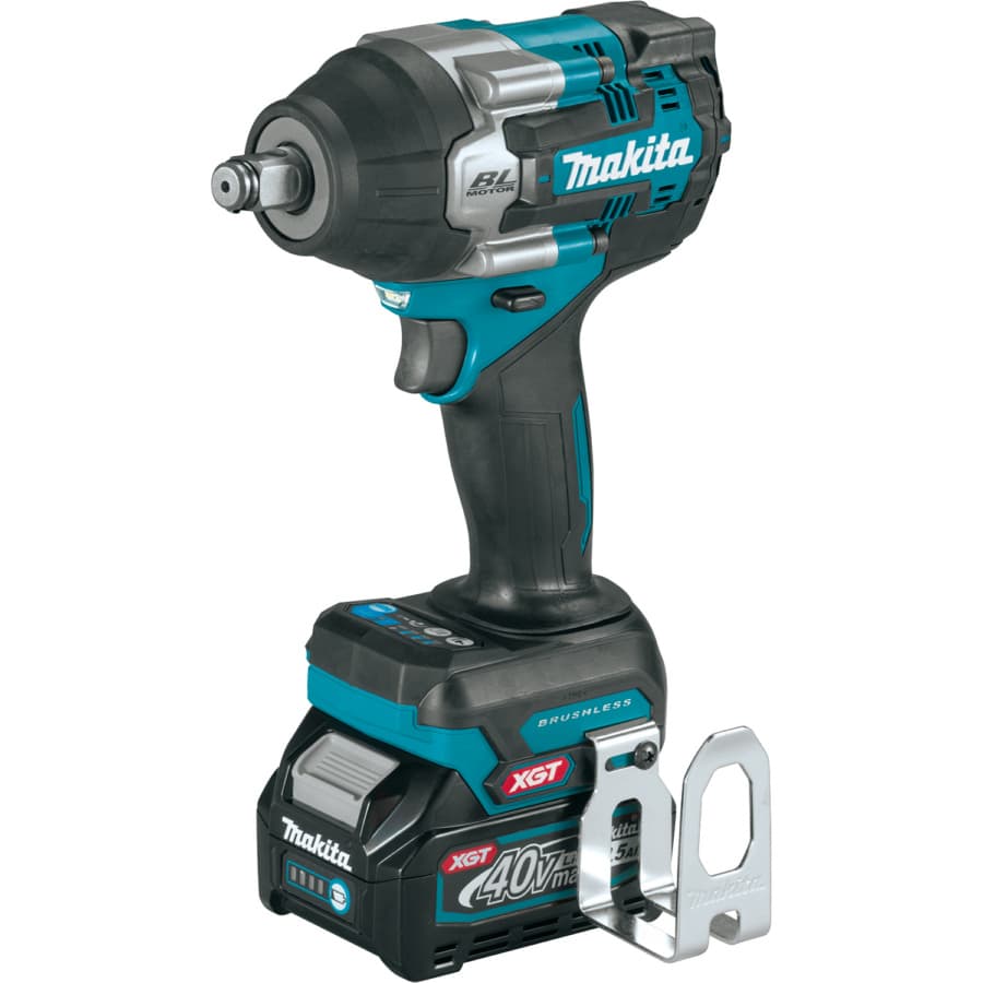 Makita Impact Wrench 1/2" 40V max XGT® Lithium-Ion Cordless Brushless Motor, 560 lbf.ft of Torque, 2.5 Ah Battery Included, GWT07D, detail 1