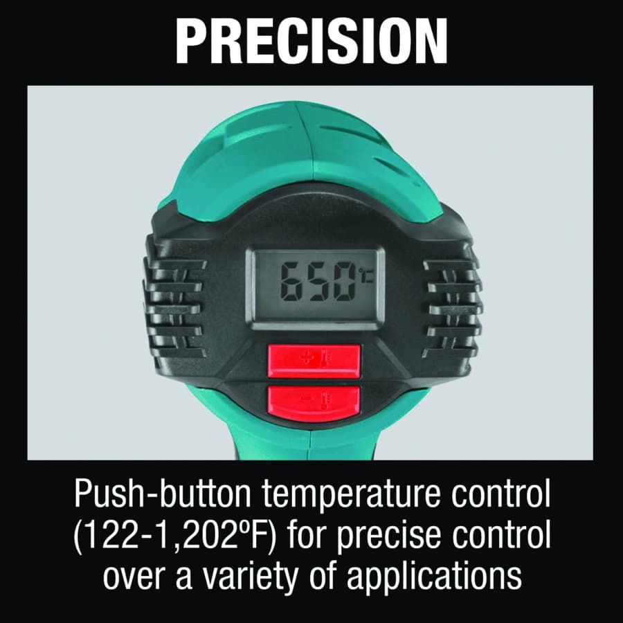 10-1/8" Variable Temperature Heat Gun Kit with LCD Digital Display, detail 3