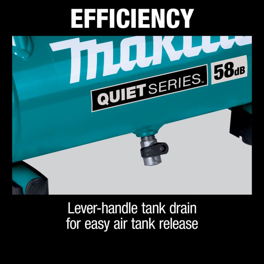 Makita Quiet Series Air Compressor 0.5 hp, 135 psi 2.8 A 58 dB - MAC100Q, detail 4