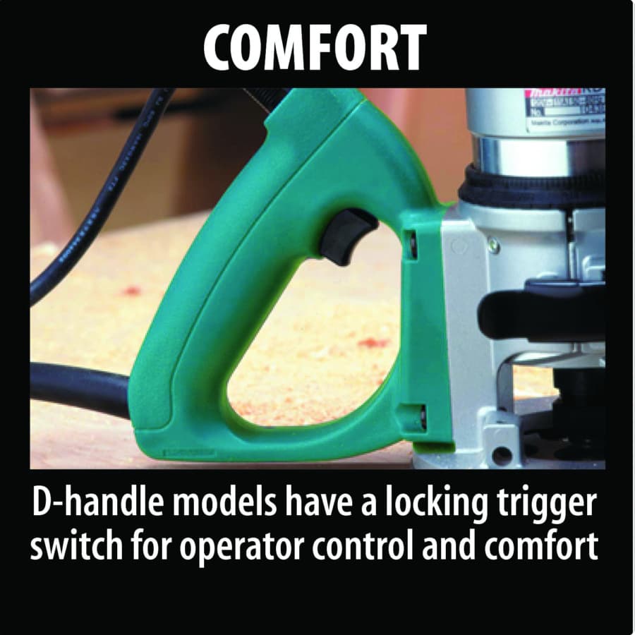 Makita Fixed Base Router 11A 2.25hp Corded Motor Variable Speed, - RD1101, detail 3
