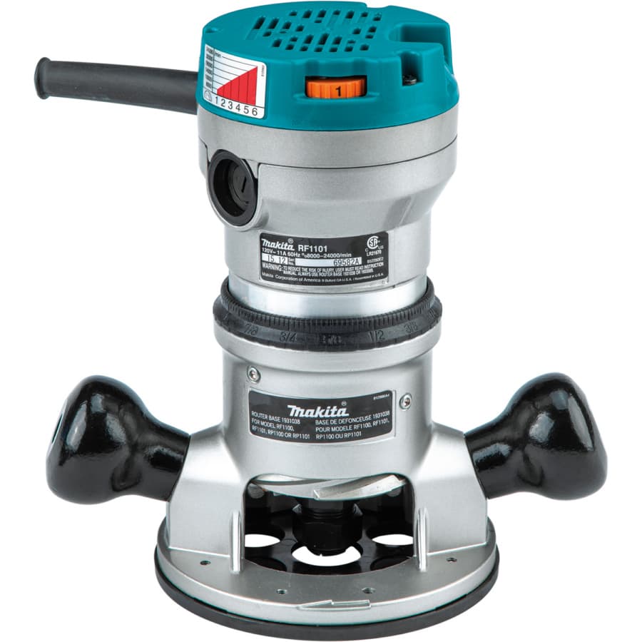 Makita Plunge Base Router 11A 2.25hp Corded Motor Variable Speed, RF1101KIT2, detail 2