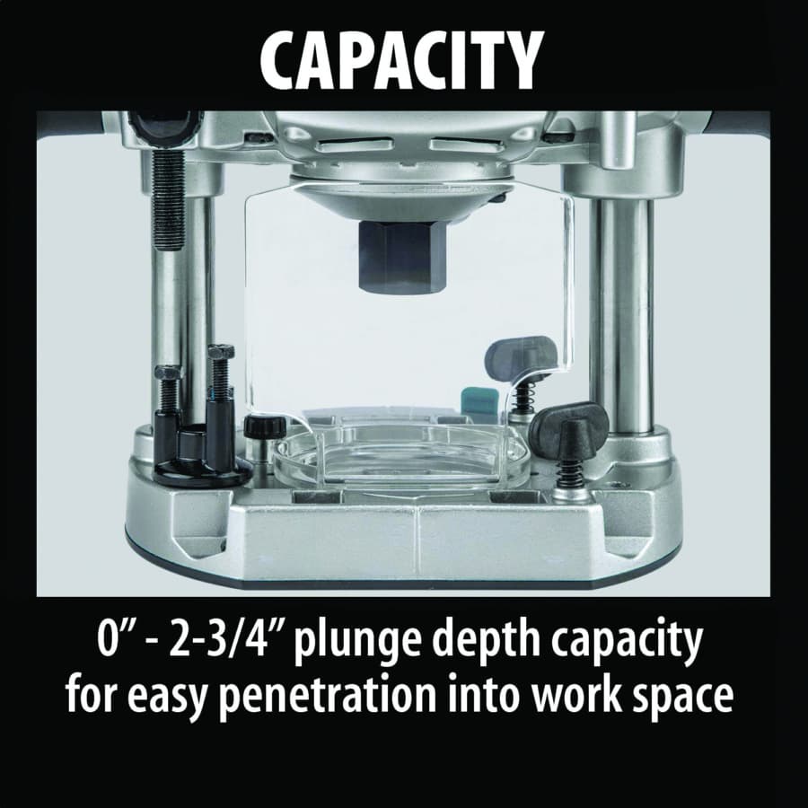 Makita Combination Plunge-Fixed Base Router 15A 3.25hp Corded Motor, RP1800, detail 1