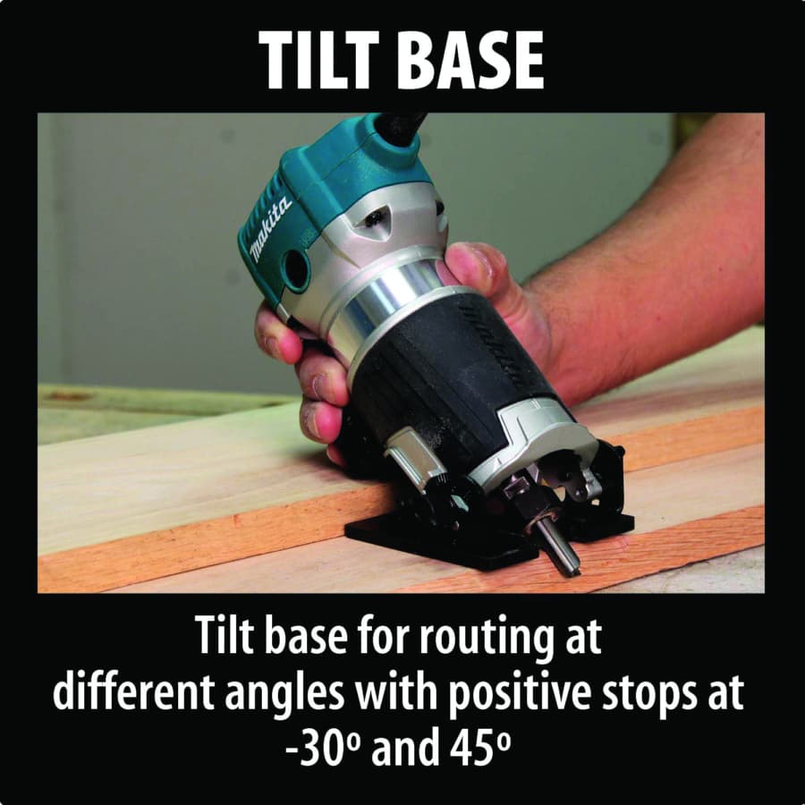 Makita Router, Compact Kit 6.5A 1.25hp Corded Motor Variable Speed, - RT0701CX3, detail 5