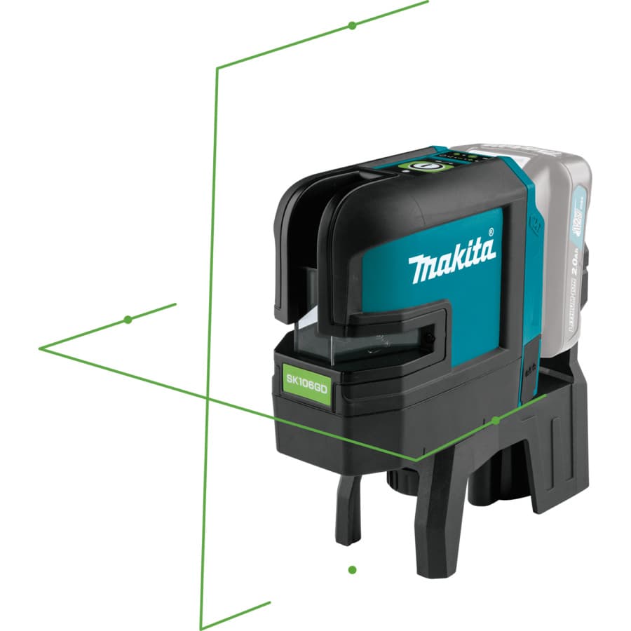 Makita 12 V max CXT Lithium-Ion Cordless Self-Leveling Cross-Line/4-Point Green Beam Laser Tool Only, detail 1
